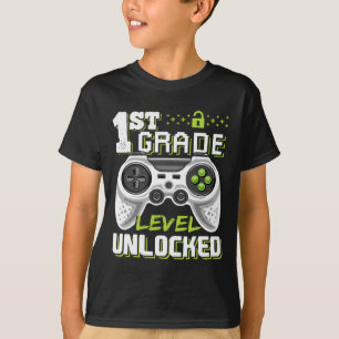 T-shirt 1ère année Jeu vidéo déverrouillé Retour à l'école