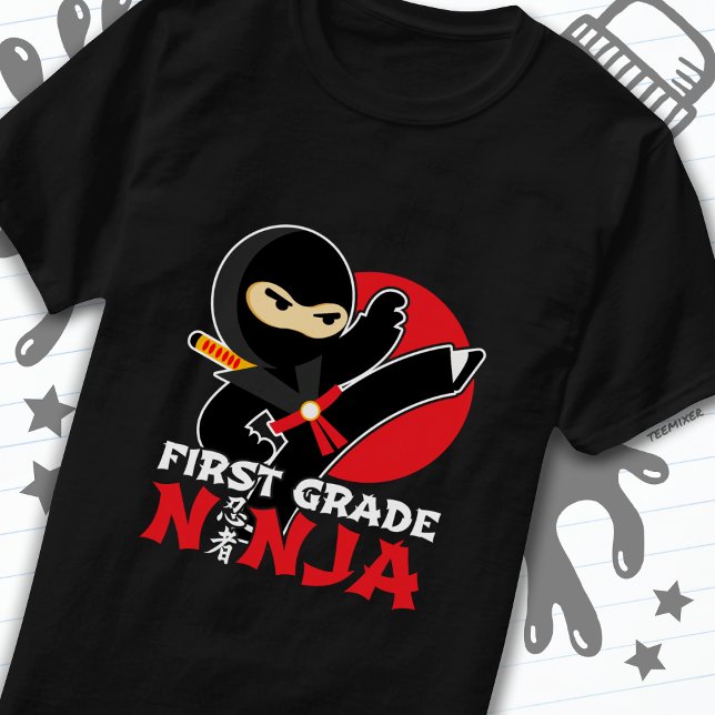 T-shirt 1ère année Ninja Kick Premier jour Retour à l'écol (Créateur téléchargé)