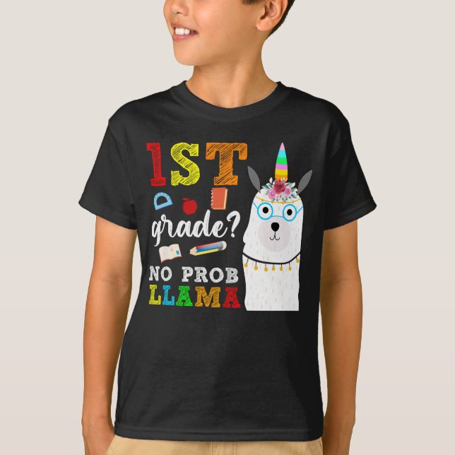 T-shirt 1ère classe no prob llama (Devant)
