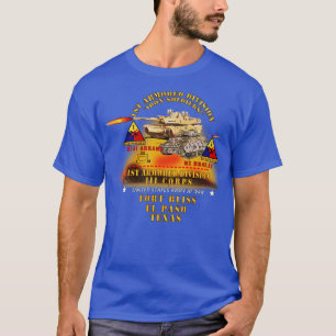 T-shirt 1ère division blindée Ft Bliss TX M1 M2 w Fire X