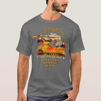 T-shirt 1ère division blindée Ft Bliss TX M1 M2 w Fire X