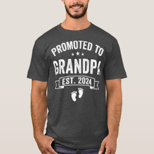 T-shirt 1ère fois Grand-père EST 2024 Nouveau Premier Gran