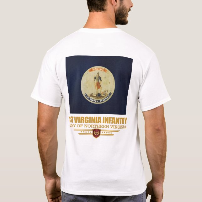 T-shirt 1ère infanterie de Virginie (f10) (Dos)