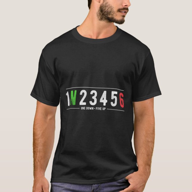 T-shirt 1N23456 Moto Décalage Motard Moto Motard (Devant)
