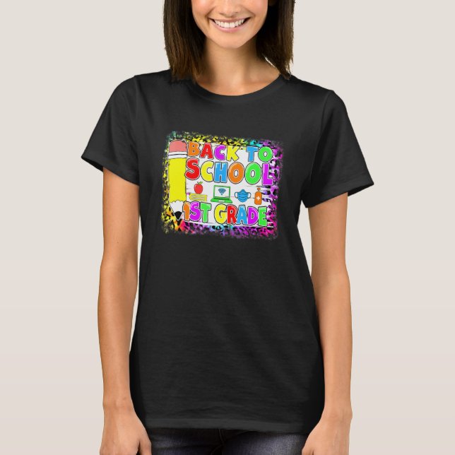 T-shirt 1re année Retour à l'école virtuelle Premier jour  (Devant)