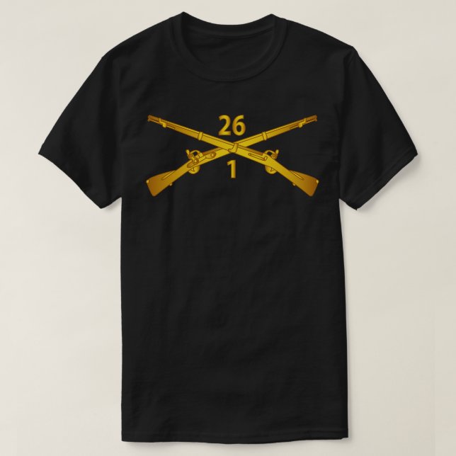 T-shirt 1re Bn 26e Régiment d'infanterie avec Br d'infante (Design devant)
