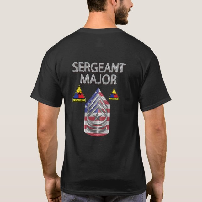 T-shirt 1re Division blindée Sergent-major SGM (Dos)