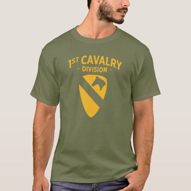 T-shirt 1re division de cavalerie - Insigne de la première (Devant)