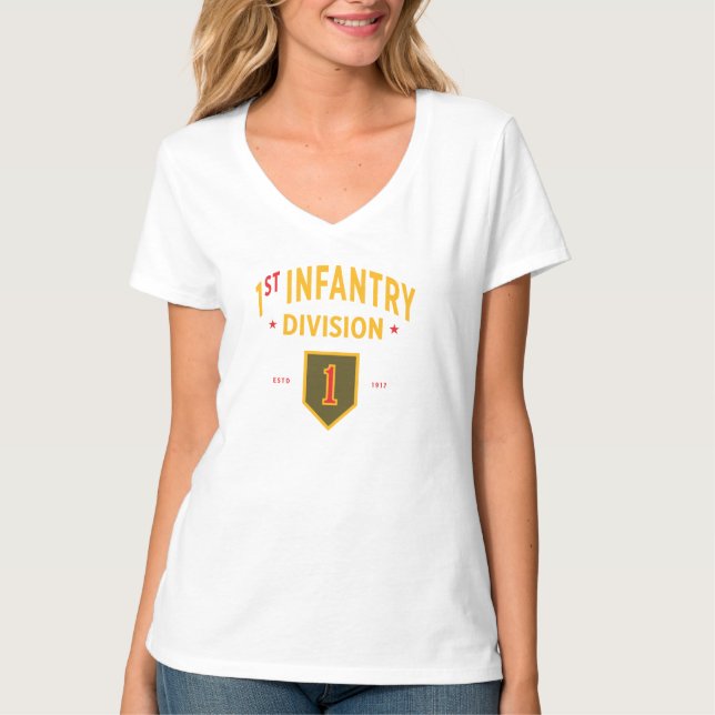 T-shirt 1re division d'infanterie - armée américaine (Devant)