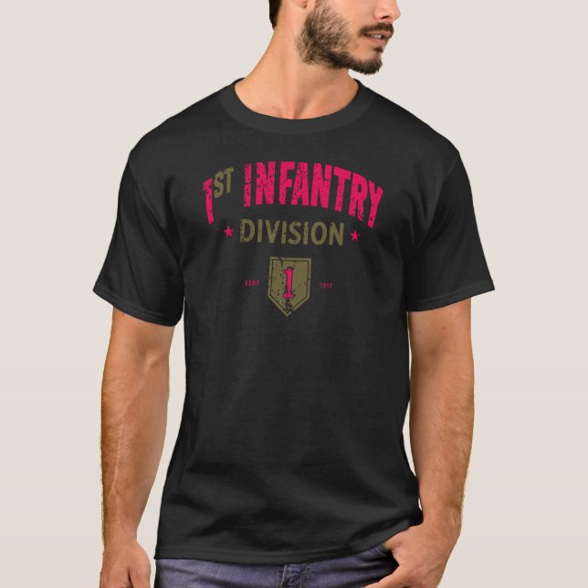 T-shirt 1re division d'infanterie "BRO" en détresse (Devant)