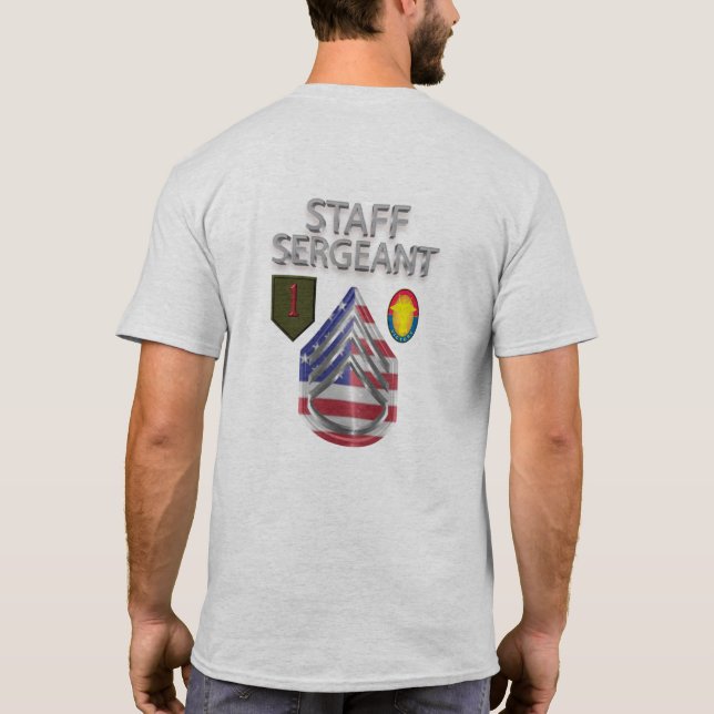 T-shirt 1re Division d'infanterie Sergent d'état-major (Dos)