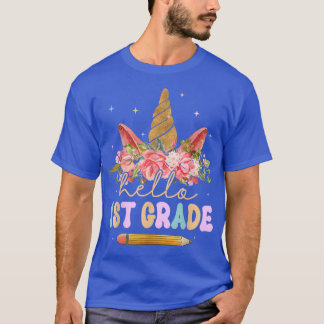 T-shirt 1st 1st Grade Unicorn First Day Of School Back T