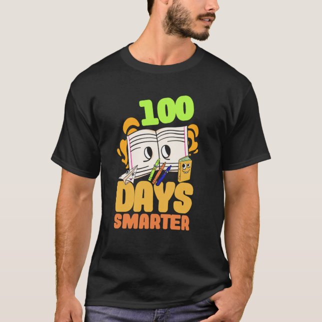 T-shirt 1st Grade Child 100 days smarter pupil (Devant)