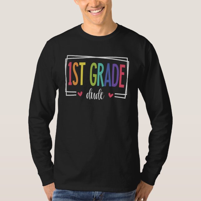 T-shirt 1st Grade Dude First Day of School Welcome Back to (Devant)
