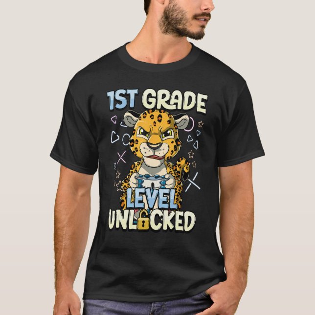 T-shirt 1st Grade Level Unlocked 1 (Devant)
