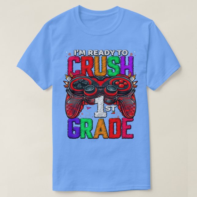 T-shirt 1st Grade Level Unlocked Game On 1st Grade Back To (Design devant)