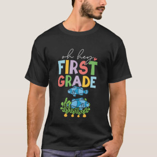T-shirt 1st Grade Outfit Boys Kids Fish - First Day of Fir