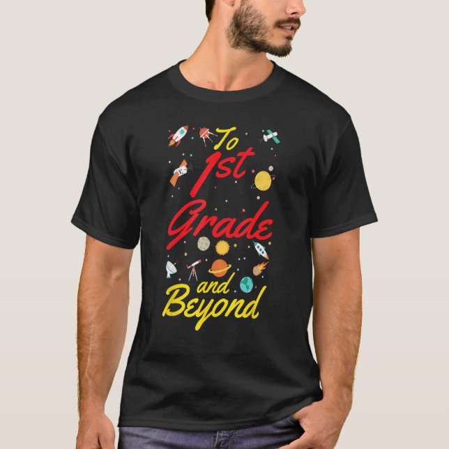 T-shirt 1st Grade Space First Grade Teacher Student Back t (Devant)