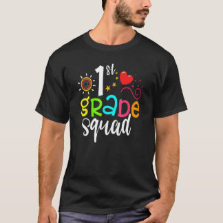T-shirt 1st Grade Squad Team  Back To School Girls Boys Te
