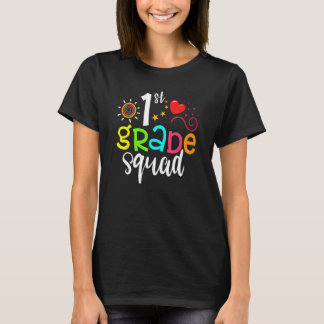 T-shirt 1st Grade Squad Team  Back To School Girls Boys Te