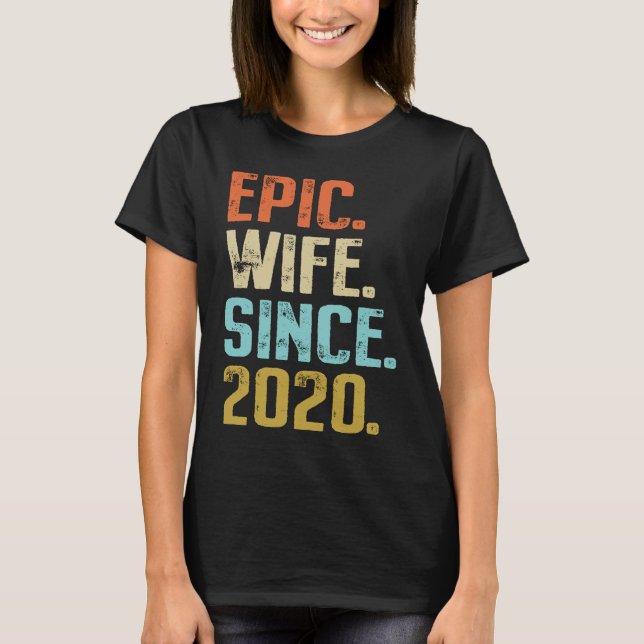 T-shirt 1st Wedding Anniversary For Her Best Epic Wife Sin (Devant)