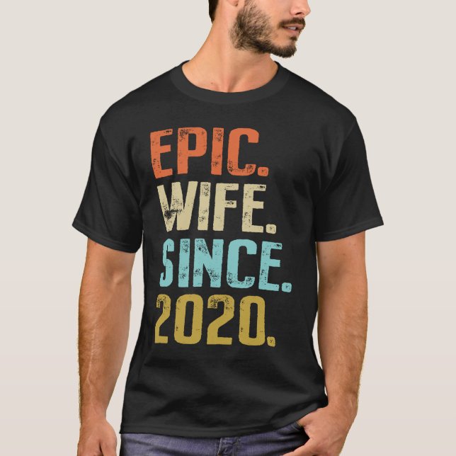 T-shirt 1st Wedding Anniversary For Her Best Epic Wife Sin (Devant)