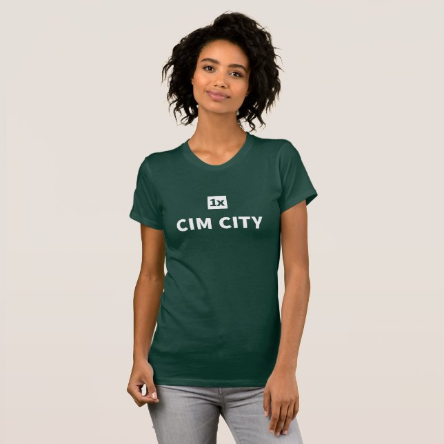 T-shirt 1x Women's thé « CIM ville " (Devant entier)