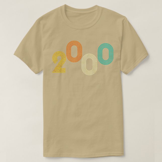 T-shirt 2000 Retro Anniversaire Vintage (Design devant)