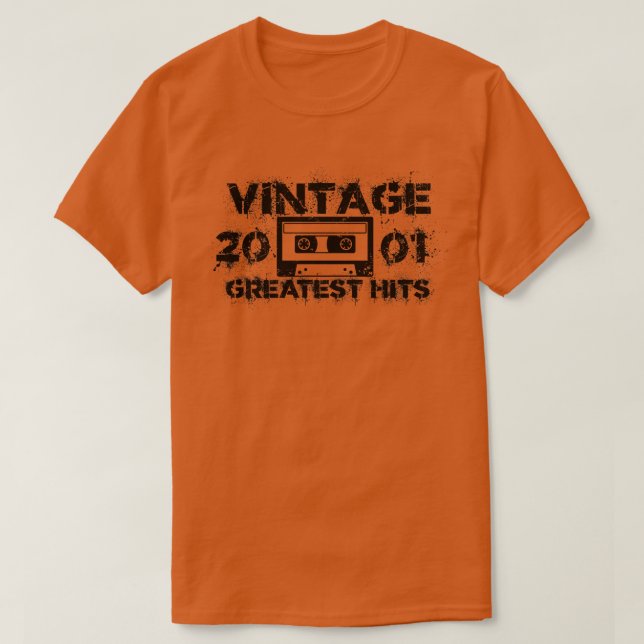 T-shirt 2001 Plus Grands Succès Vintage Noir (Design devant)