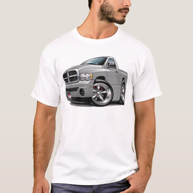 T-shirt 2003-08 camion d'argent de RAM de Dodge (Devant)