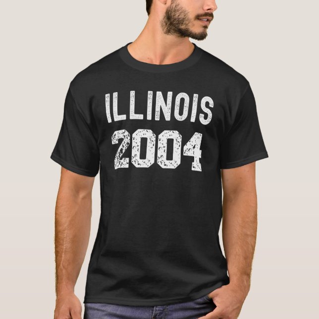 T-shirt 2004 Illinois Anniversaire State Retro Tourist Me (Devant)