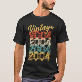 T-shirt 2004 Vintage Détresse 80'S Rétro 15 Ans Anniversai