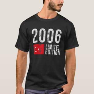 T-shirt 2006 Limited Edition Turquie avec drapeau Annivers