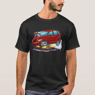 T-shirt 2008-10 voiture de rouge foncé de croiseur de