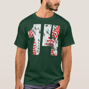 T-shirt 2008 14e anniversaire Cadeau Numéro 14 ans Baseba