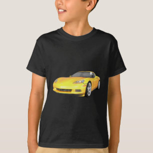 T-shirt 2008 Corvette : Voiture de sport : Fin jaune :