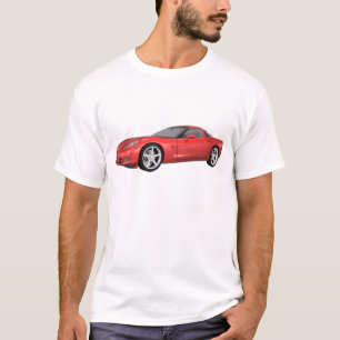 T-shirt 2008 Corvette : Voiture de sport : Fin rouge :