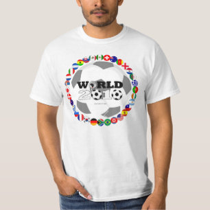 T-shirt 2010 de coupe du monde tout le drapeau