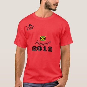 T-shirt 2012 de rouge de la Jamaïque