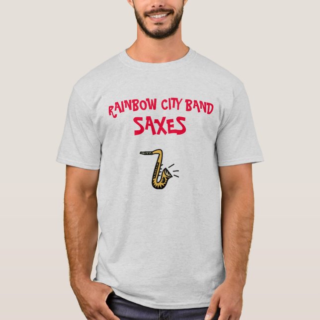 T-shirt 2012 de saxos de bande de ville (Devant)
