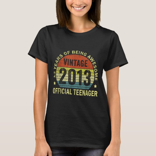T-shirt 2013 Teenager 13 Year Old 13th Birthday  (Devant)