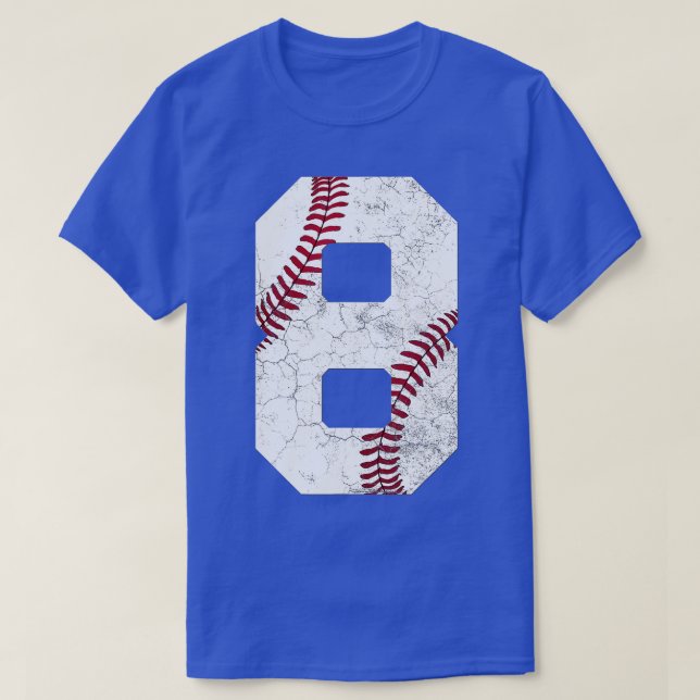 T-shirt 2014 8e cadeau d'anniversaire 8 ans de baseball hu (Design devant)