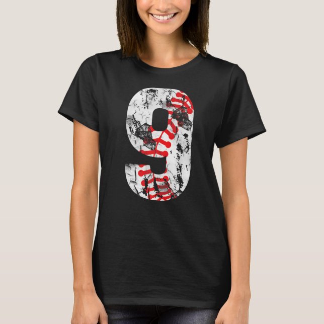 T-shirt 2014 9e anniversaire Numéro 9 ans de baseball Boy (Devant)