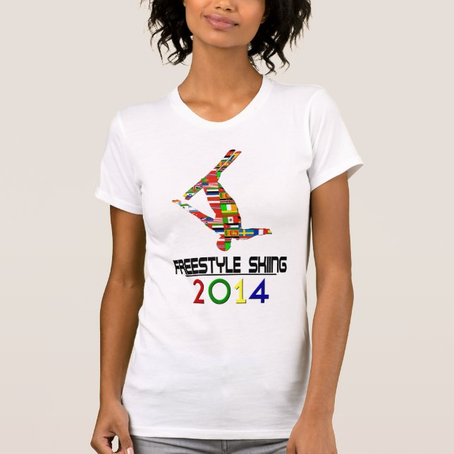 T-shirt 2014 : Ski de style libre (Devant)