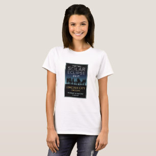 T-shirt 2017 éclipse solaire totale - ville de Lincoln, O