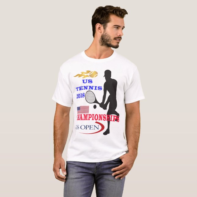 T-shirt 2018 de tennis des USA ouvert (Devant entier)