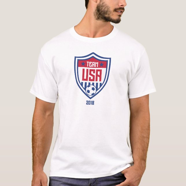 T-shirt 2018 le football d'équipe nationale du football (Devant)