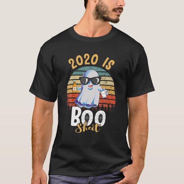 T-shirt 2020 Est Boo Sheet Ghost Portant Lunettes de solei (Devant)