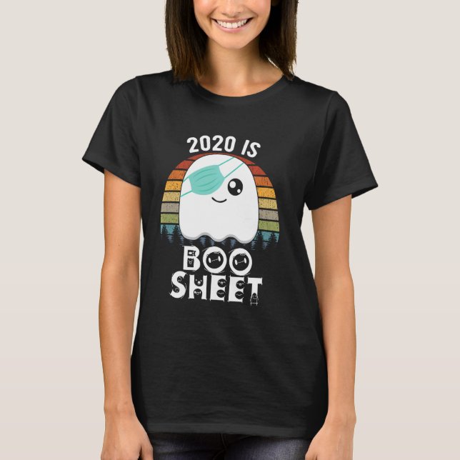 T-shirt 2020 Est Boo Sheet mignon Fantôme En Masque Drôle  (Devant)