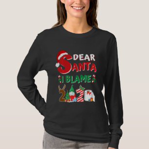 T-shirt 2020 Funny Christmas Kids Adults Père Noël I Blame